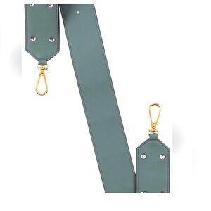 NWT Marni Leather Shoulder Strap Purse Tea Green with strass silver